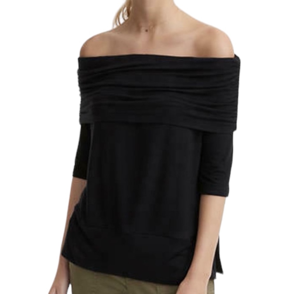 Lou & Grey Black Off The Shoulder Top Size Women's Small